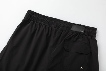 AMIRI Pool Cue Straight-Leg Mid-Length Logo-Print Swim Shorts