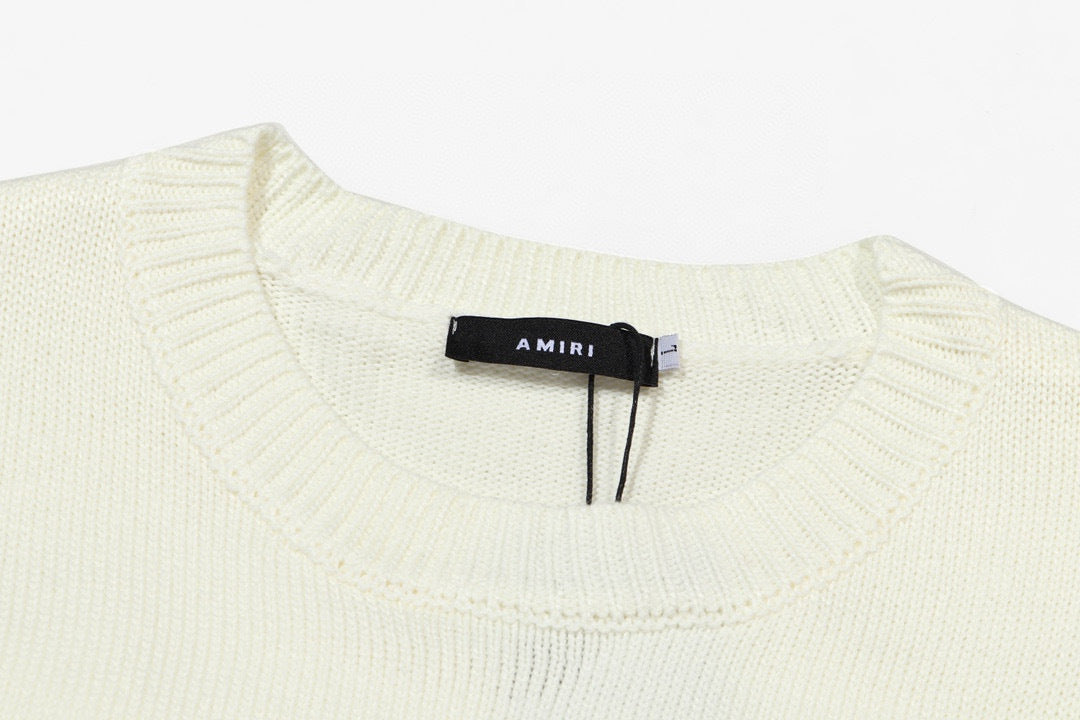 AMIRI Logo-Embossed Fine Knit Jumper