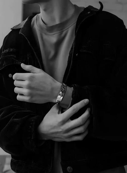 DAGGER ID FANCY LINK CLIP BRACELET 6