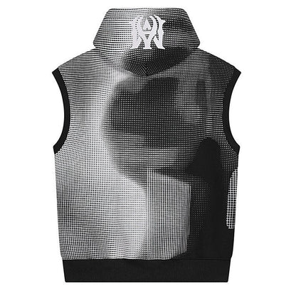 AMIRI Flock Hooded Sleeveless Sweatshirt