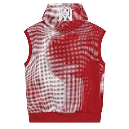 AMIRI Flock Hooded Sleeveless Sweatshirt