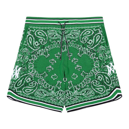 AMIRI Bandana Print B-Ball Drawstring Shorts