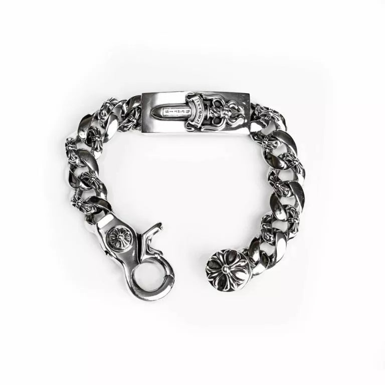 DAGGER ID FANCY LINK CLIP BRACELET 6